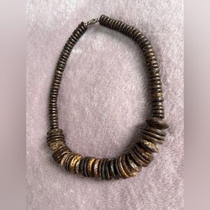 Vintage wood bead necklace